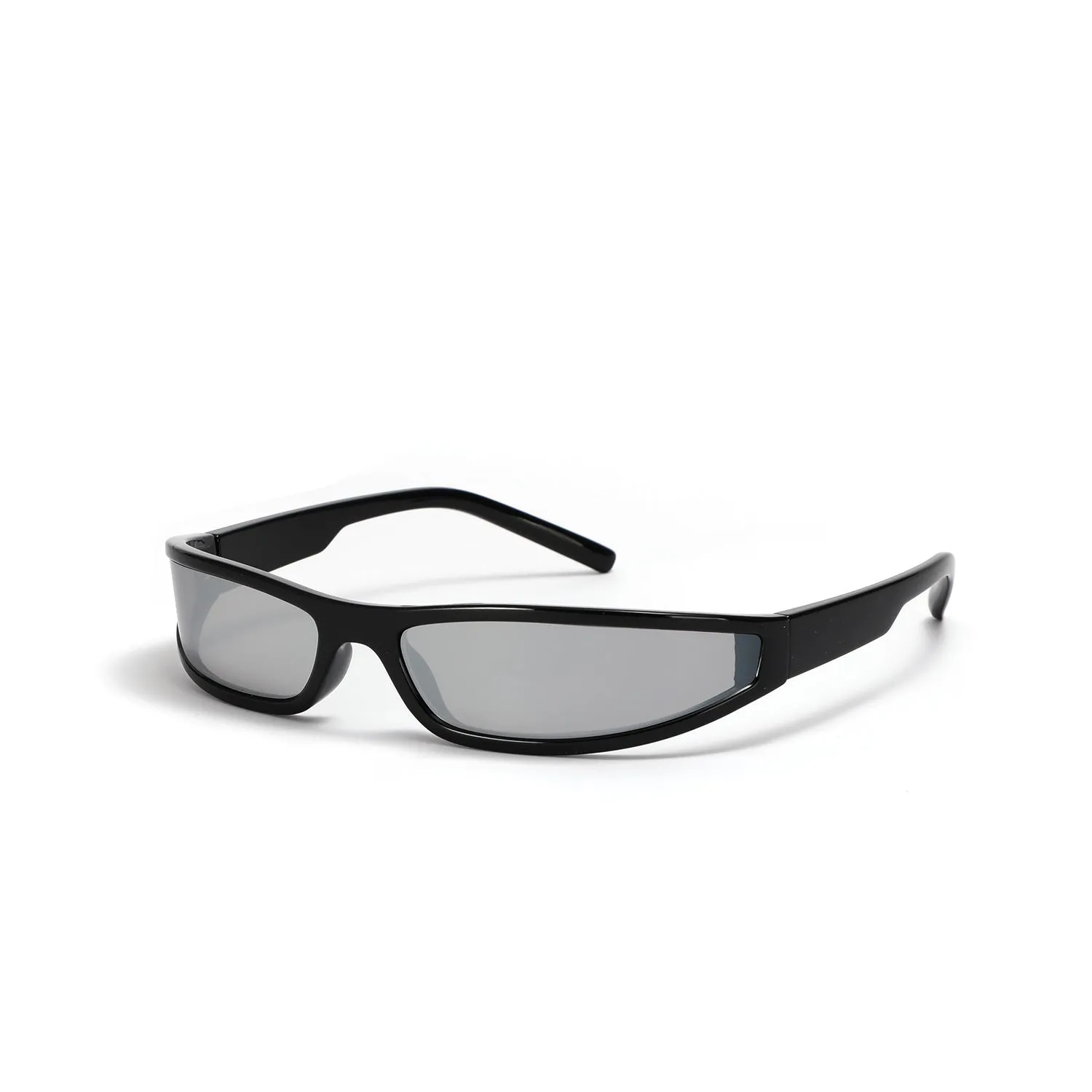 Future style narrow frame sunglasses with unisex design showing four colour variations