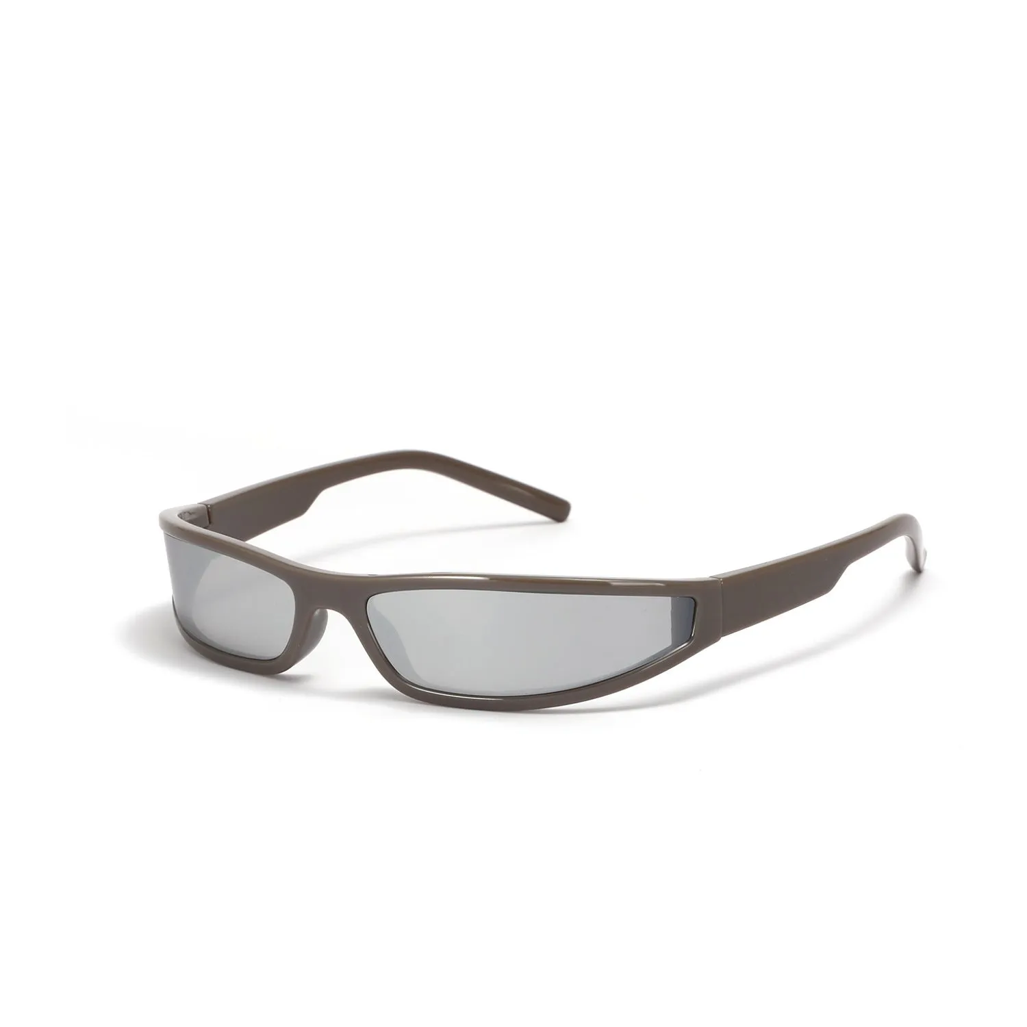 Future style narrow frame sunglasses with unisex design showing four colour variations