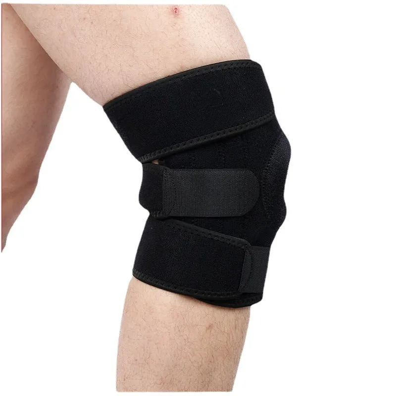 Spring support knee pads for sports with adjustable spring configurations in nylon mercerised cloth