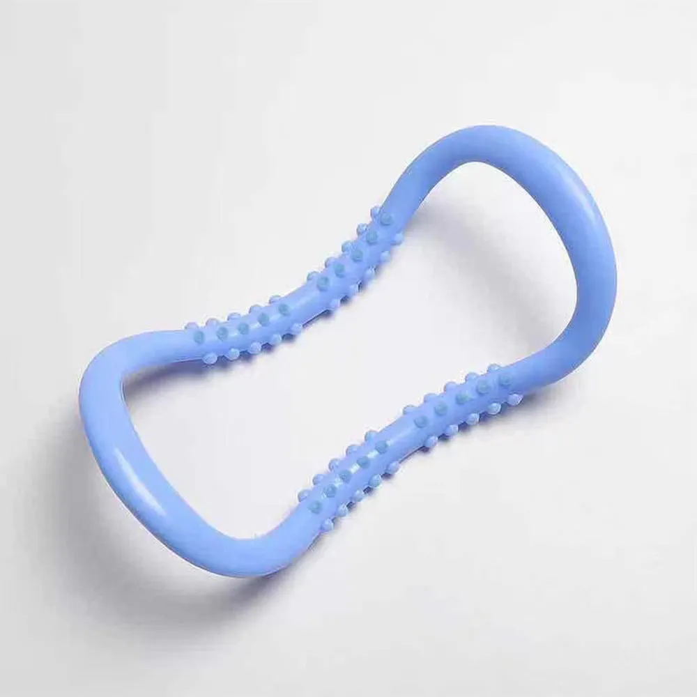 PP yoga stretching ring for Pilates and back exercises in purple, blue, or pink colour options.