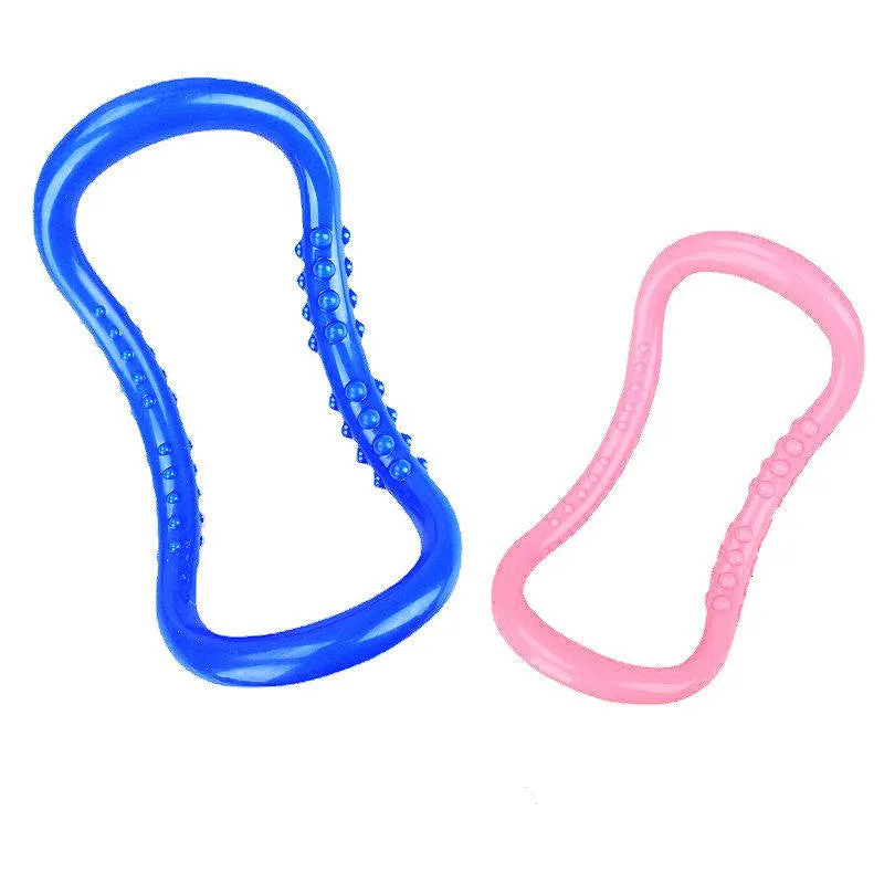 PP yoga stretching ring for Pilates and back exercises in purple, blue, or pink colour options.