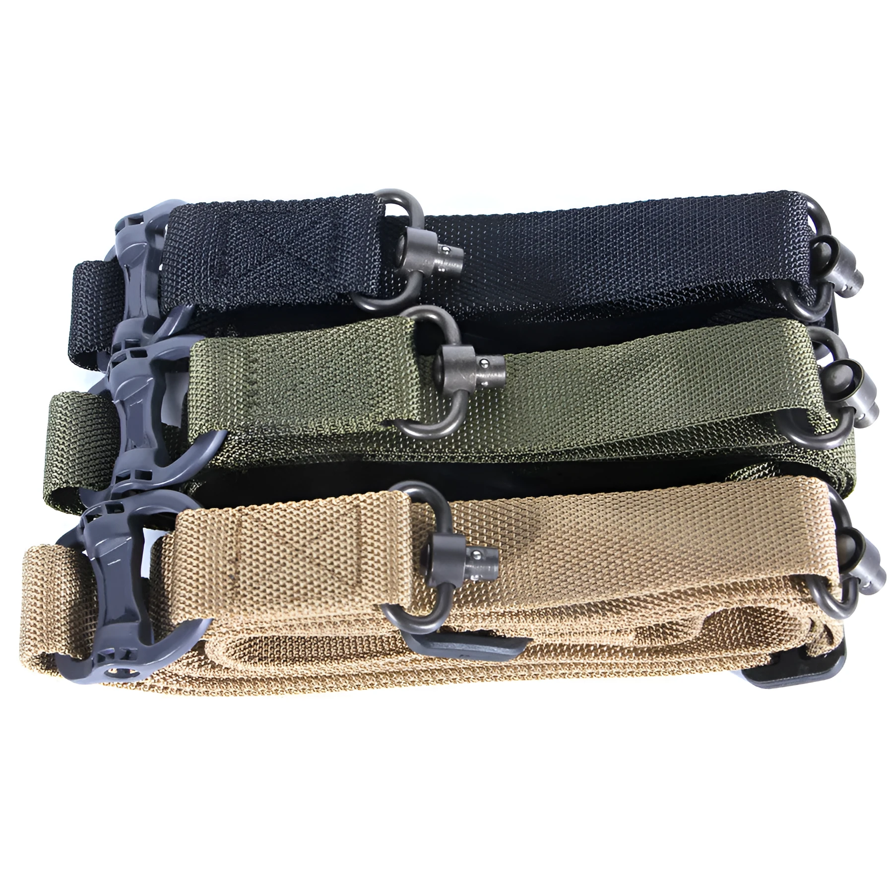 MS4 Tactical Nylon Multifunctional Task Strap Rope in black, stretched to show length.