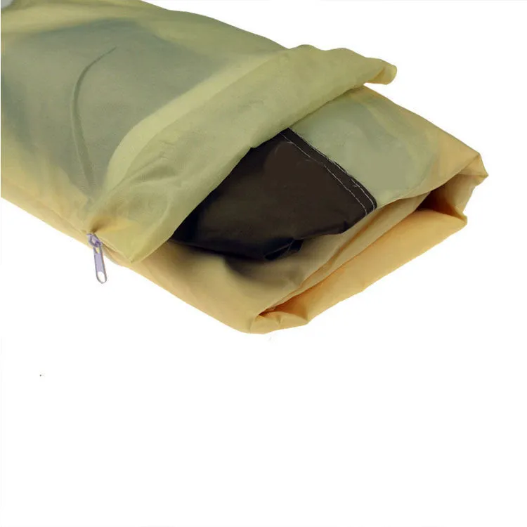 Beige polyester outdoor barbecue cover showing Nordic design with size options for grill protection