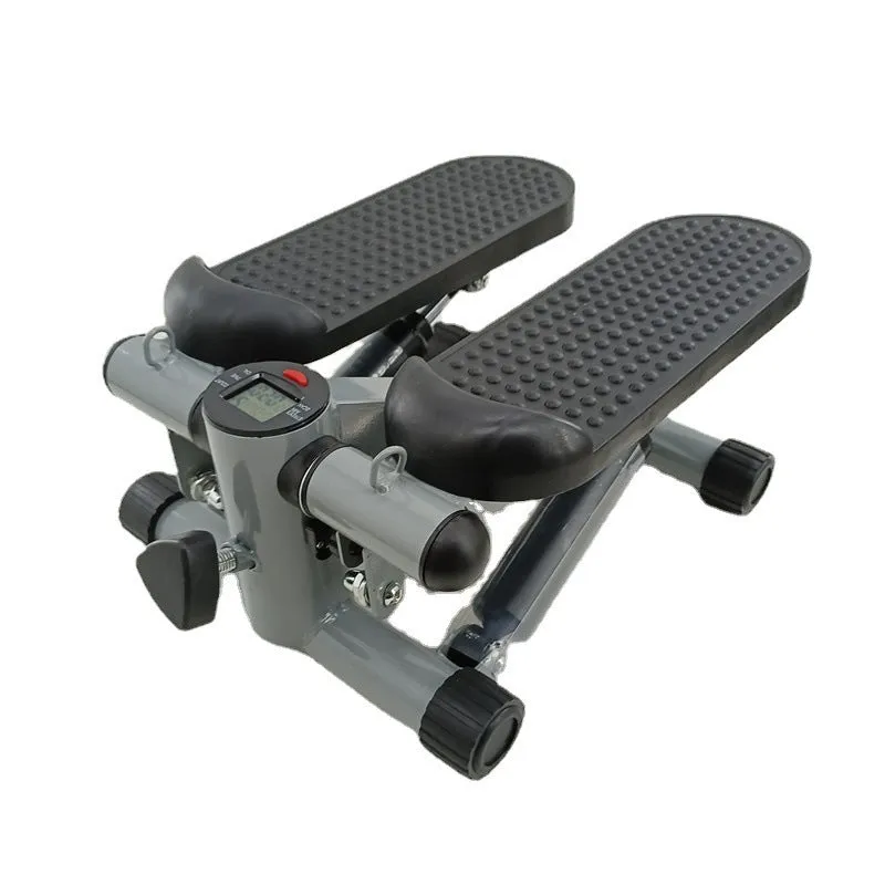 Silver grey hydraulic mini treadmill waist slimming machine for home and gym use