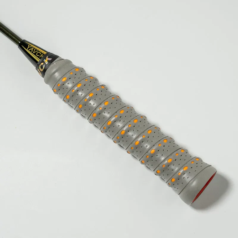 PU anti-slip sweatband for tennis racket in black, breathable and sweat-absorbing design
