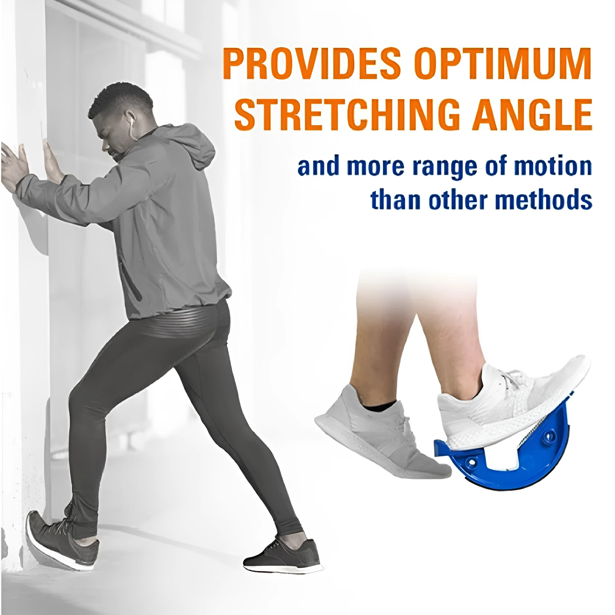 Treasure blue ABS lower leg stretcher with diagonal pedal and tension plate mechanism