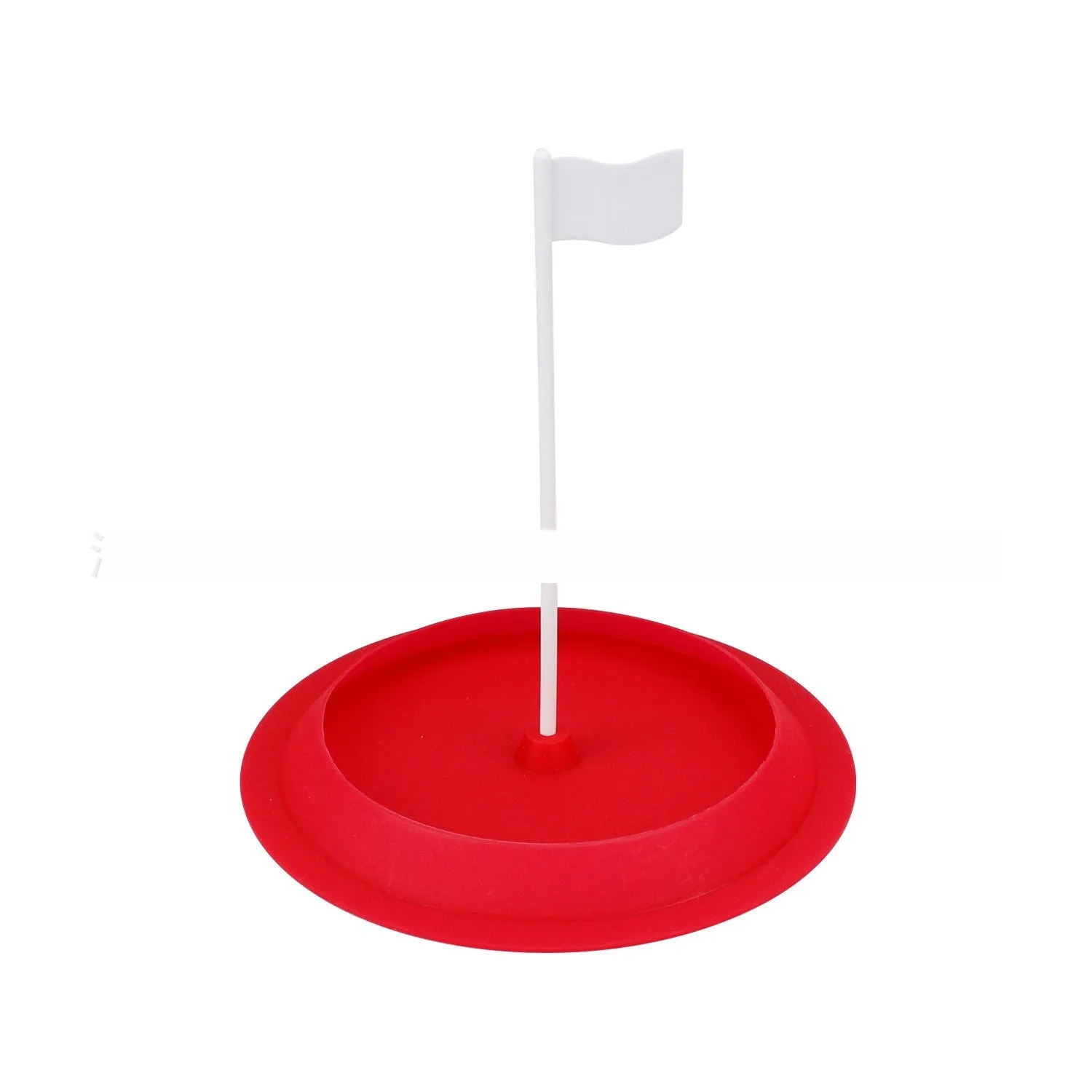 Green silicone rubber golf putter plate with 16cm diameter hole cup for indoor putting practice