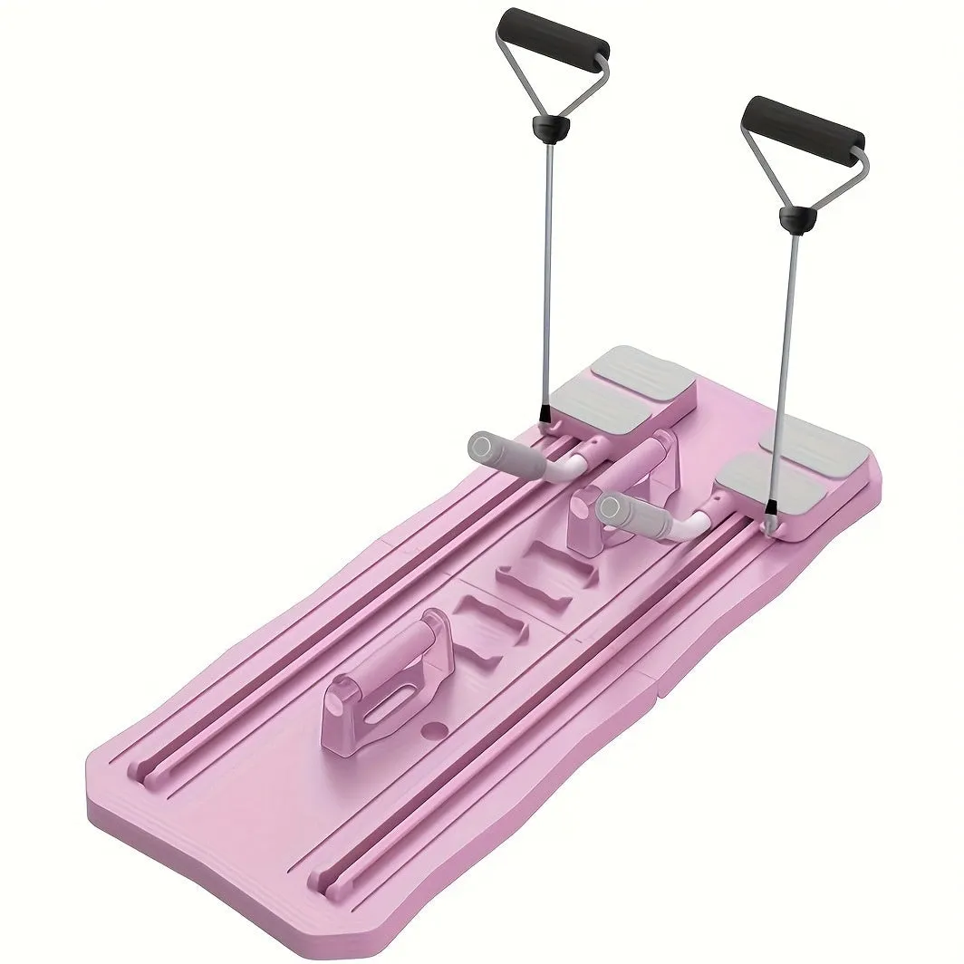 Pink and blue ABS plastic fitness board for home abdominal exercises
