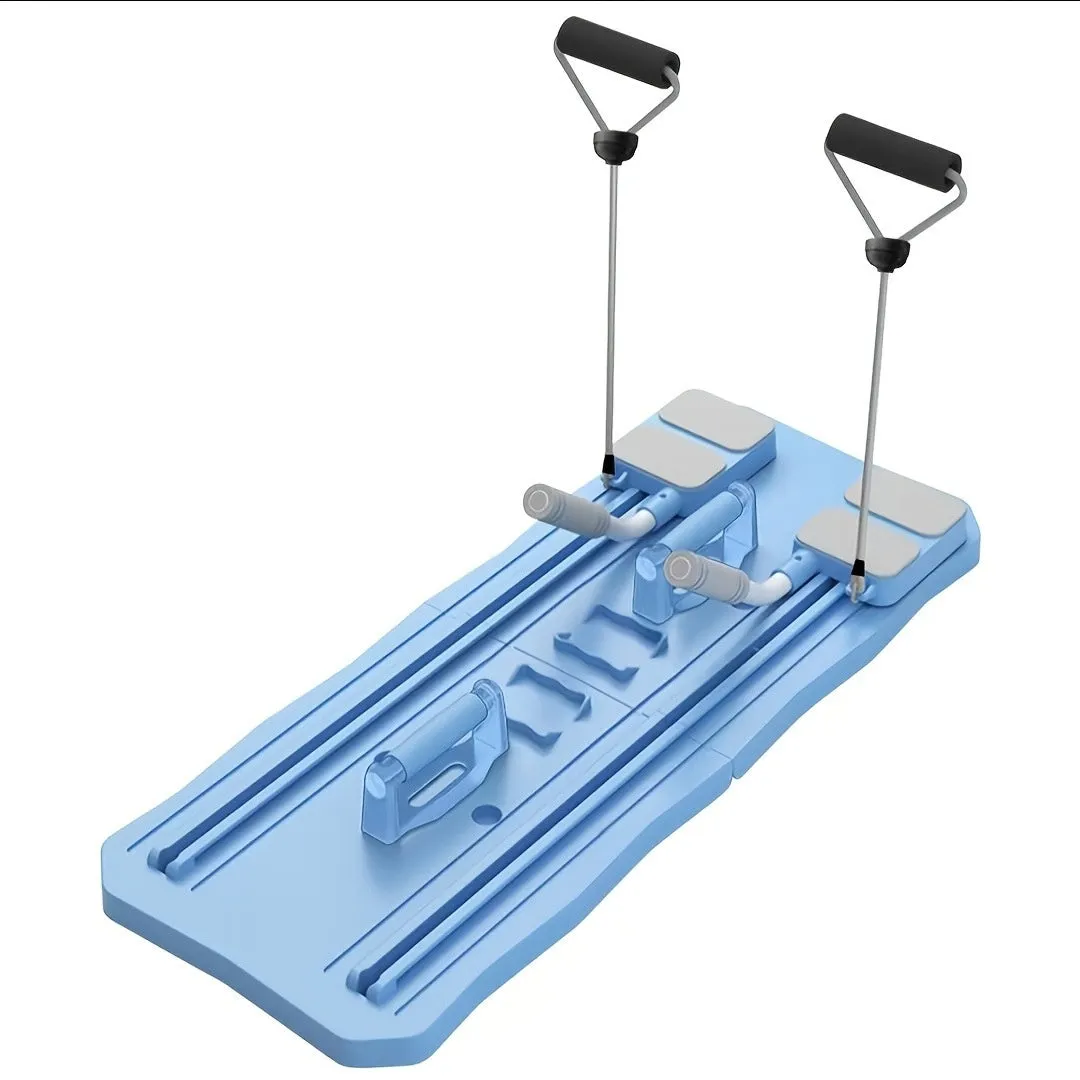 Pink and blue ABS plastic fitness board for home abdominal exercises