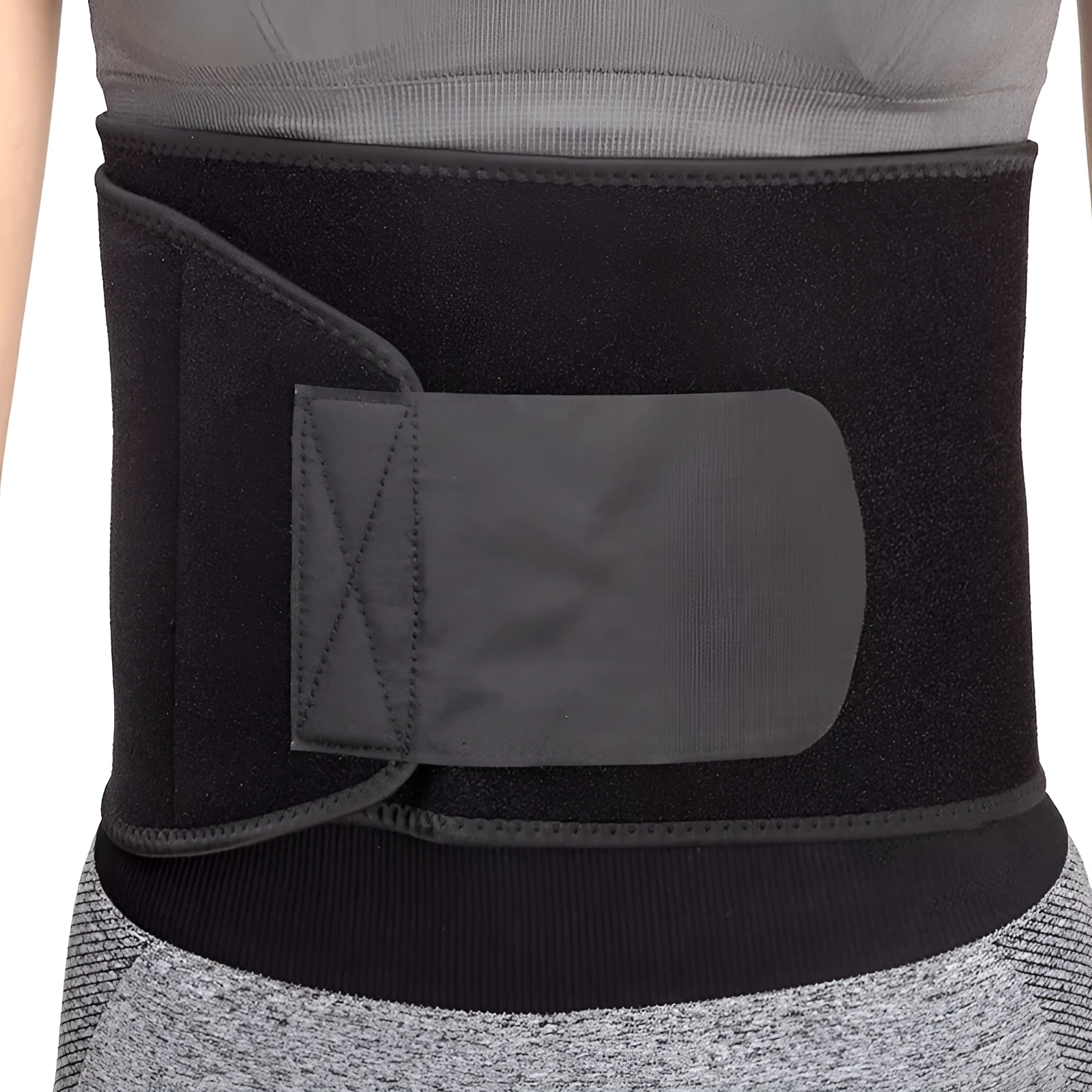 Black adult waist and abdominal girdle belt for yoga fitness and body shaping