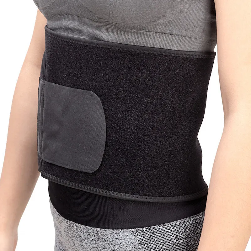 Black adult waist and abdominal girdle belt for yoga fitness and body shaping
