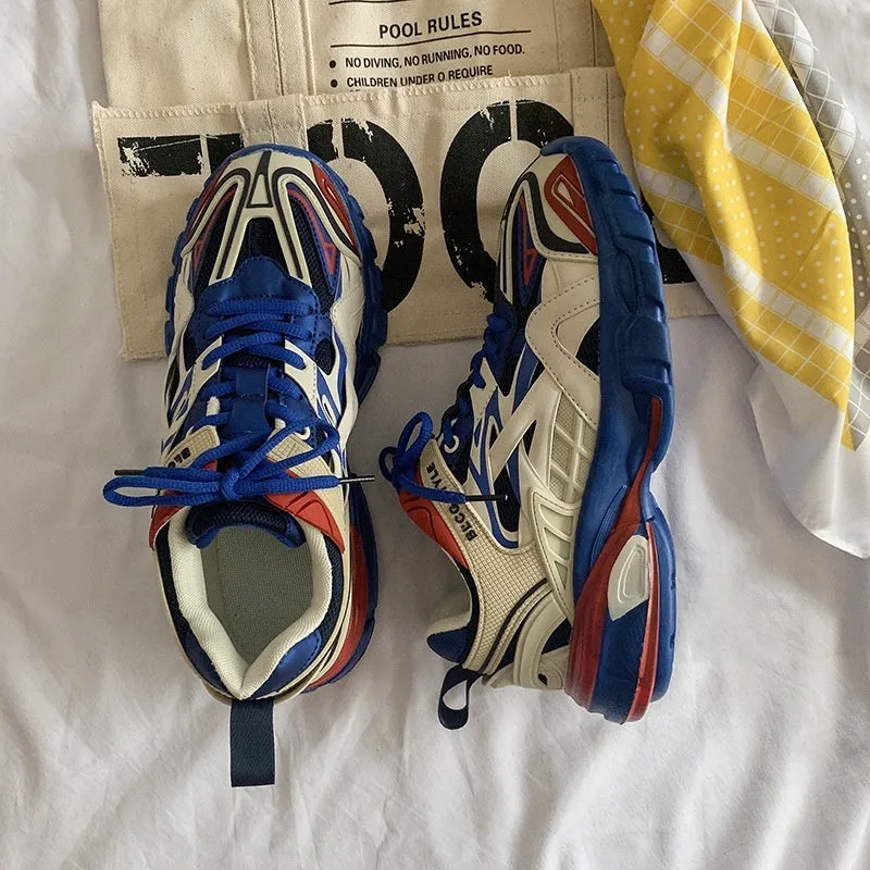 Casual sports shoes in multiple colours with lace-up front, round toe, and rubber sole