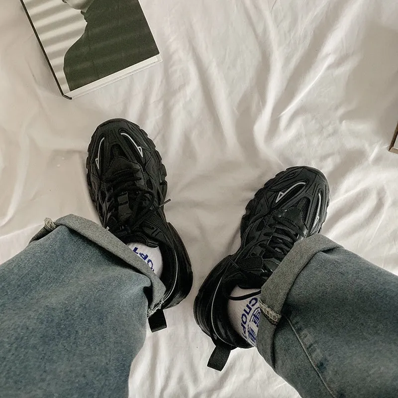 Casual sports shoes in multiple colours with lace-up front, round toe, and rubber sole