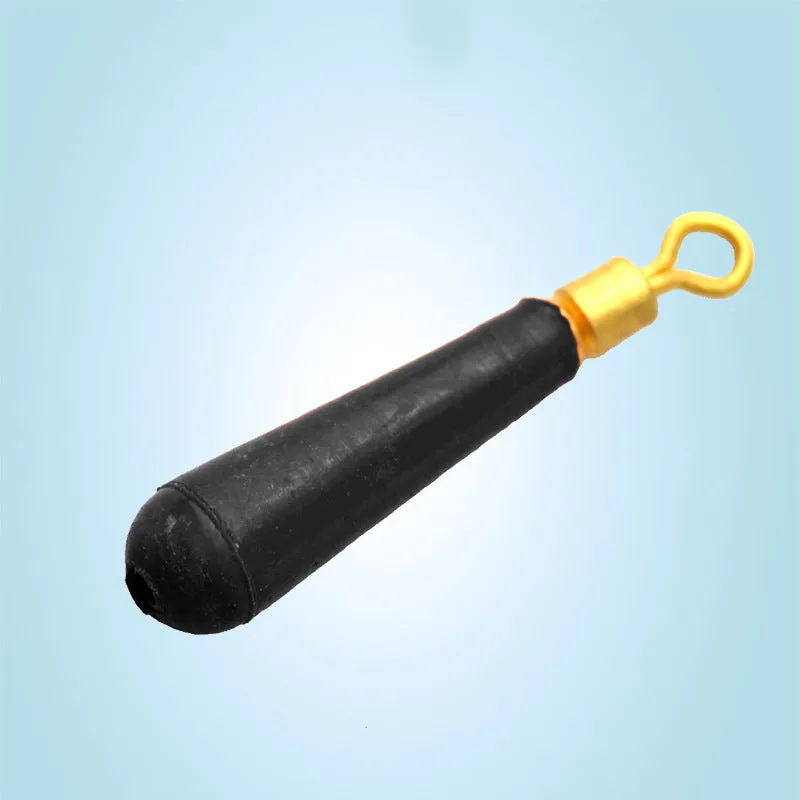Copper head float base rotating fishing tackle accessory in three sizes on a blue background.