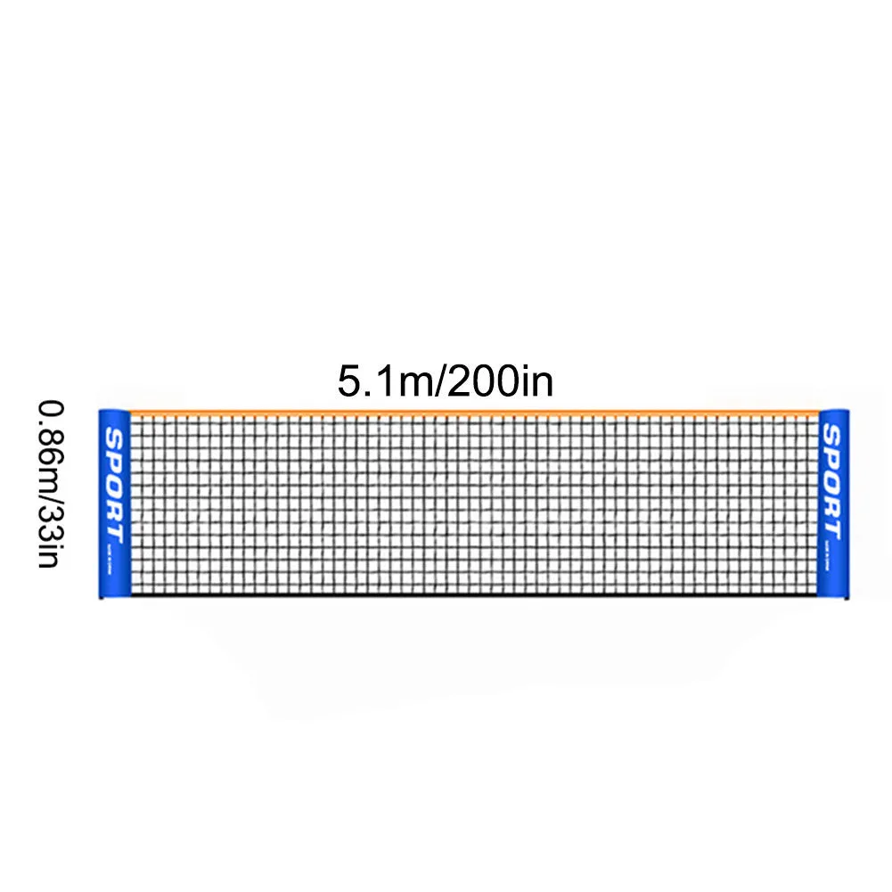 Portable folding badminton bracket with PE net in 3m to 6m size options