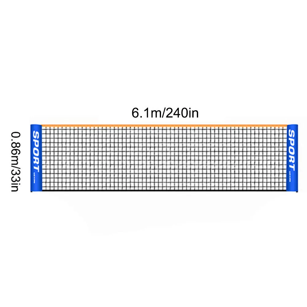 Portable folding badminton bracket with PE net in 3m to 6m size options