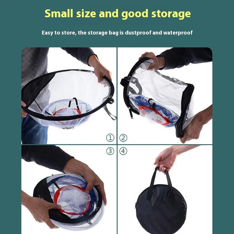 Home Minimalist Foldable Golf Target Net in metal snap button colour, nylon construction for outdoor practice
