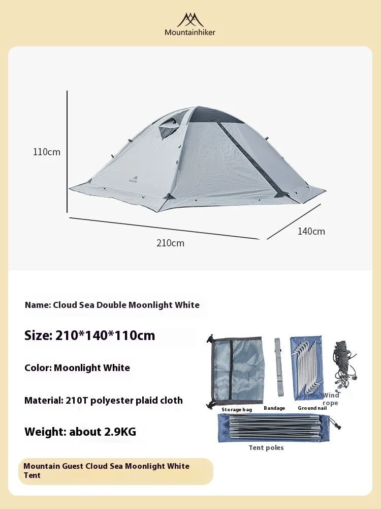 Outdoor camping rainproof sun protection portable storage tent 210D polyester double 210x140x110cm