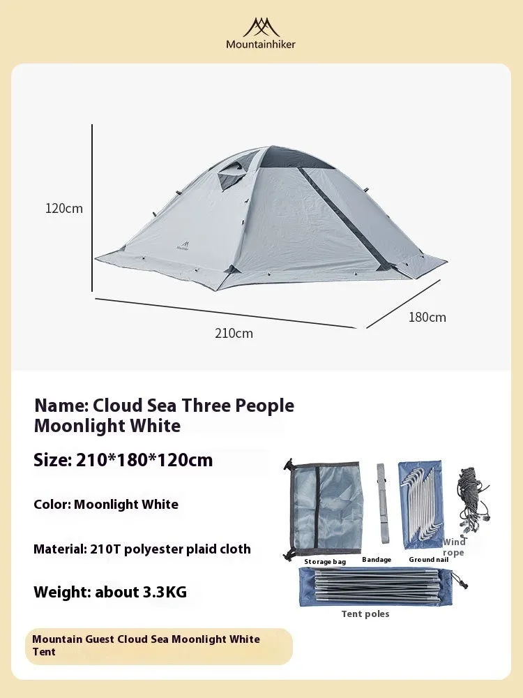 Outdoor camping rainproof sun protection portable storage tent 210D polyester double 210x140x110cm