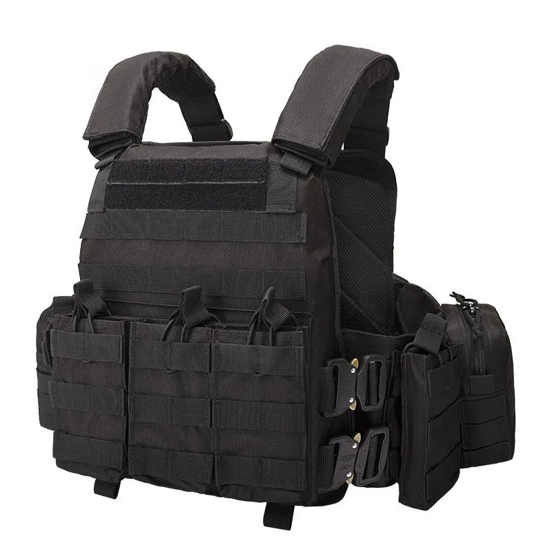 Camouflage polyester tactical vest for outdoor training and shooting sports