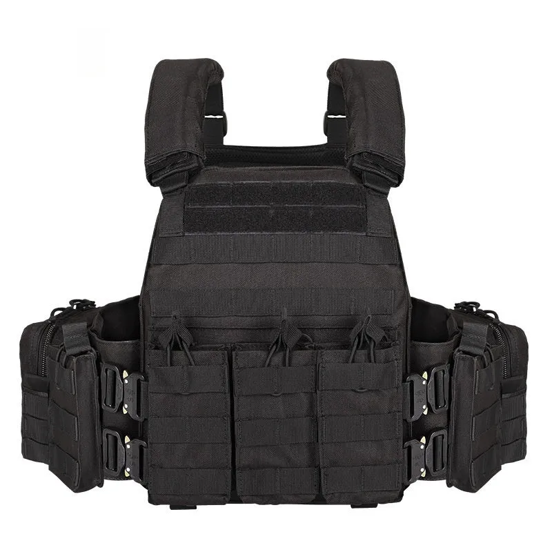 Camouflage polyester tactical vest for outdoor training and shooting sports