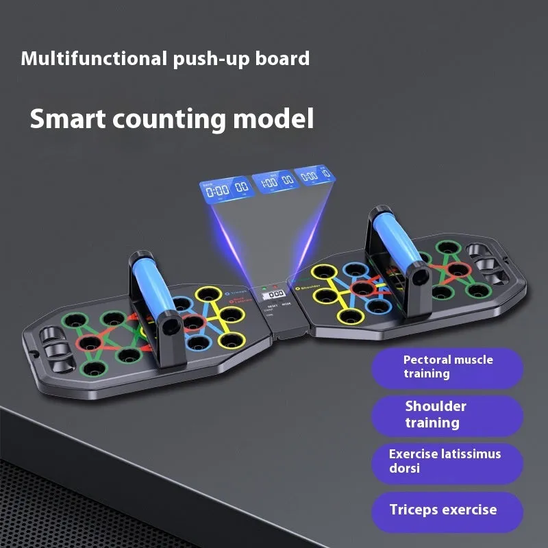 Home multifunctional push up training board with ABS construction and multiple hand positions for different exercises