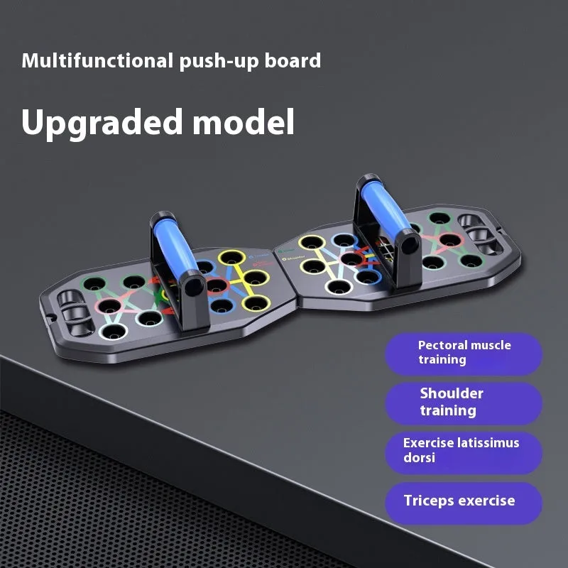 Home multifunctional push up training board with ABS construction and multiple hand positions for different exercises