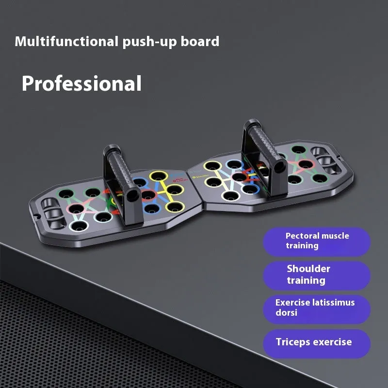 Home multifunctional push up training board with ABS construction and multiple hand positions for different exercises
