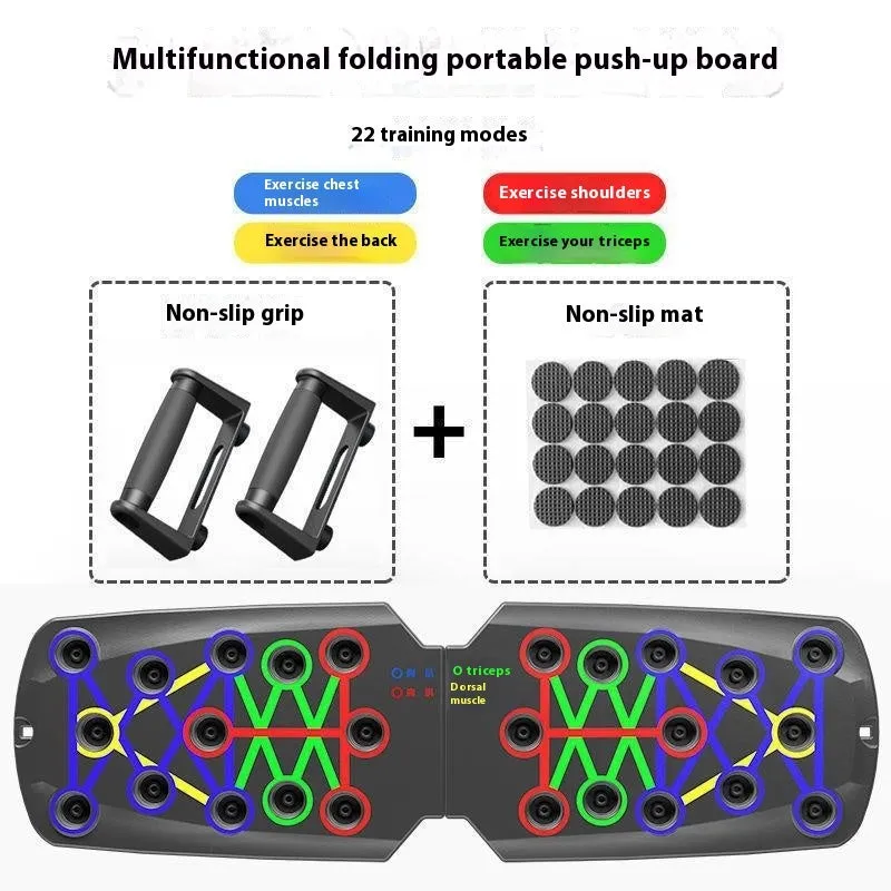 Home multifunctional push up training board with ABS construction and multiple hand positions for different exercises
