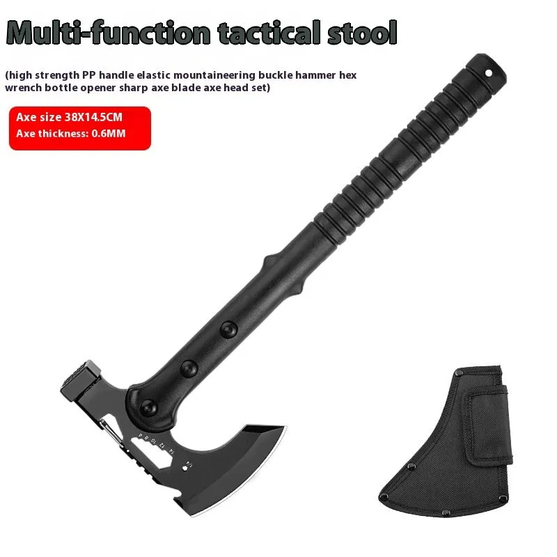 Multi functional high carbon steel engineer axe with 58 hardness for chopping wood with axe bag