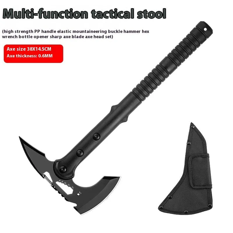 Multi functional high carbon steel engineer axe with 58 hardness for chopping wood with axe bag