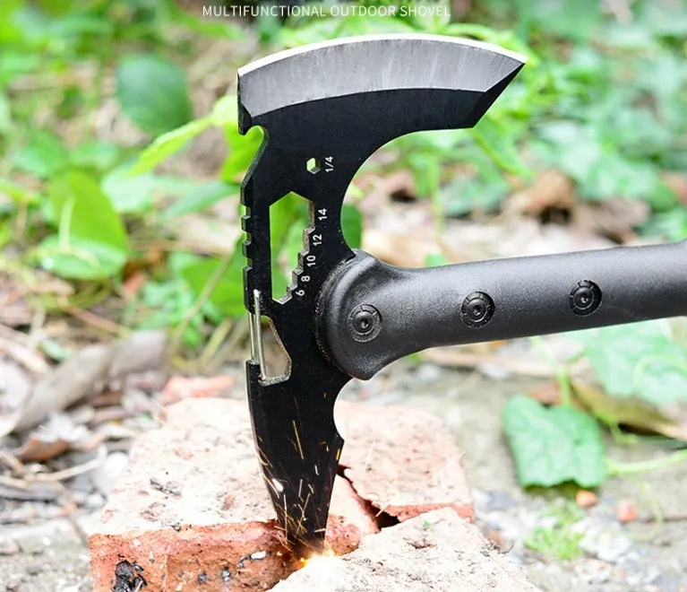 Multi functional high carbon steel engineer axe with 58 hardness for chopping wood with axe bag