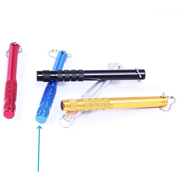 Pen-shaped aluminum alloy golf groove cleaner for iron clubs, 10.5cm long, available in white, yellow, red, blue, black