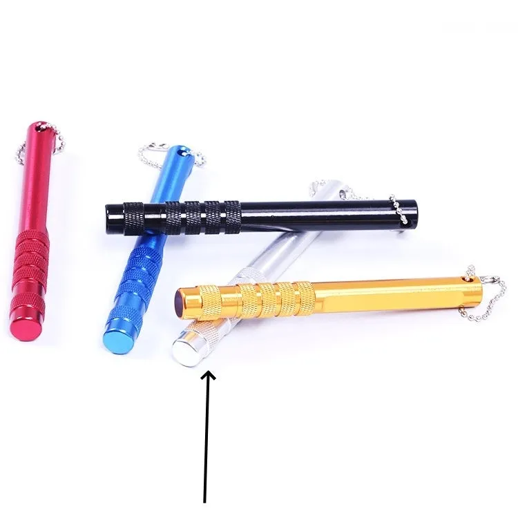 Pen-shaped aluminum alloy golf groove cleaner for iron clubs, 10.5cm long, available in white, yellow, red, blue, black