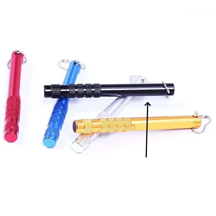 Pen-shaped aluminum alloy golf groove cleaner for iron clubs, 10.5cm long, available in white, yellow, red, blue, black