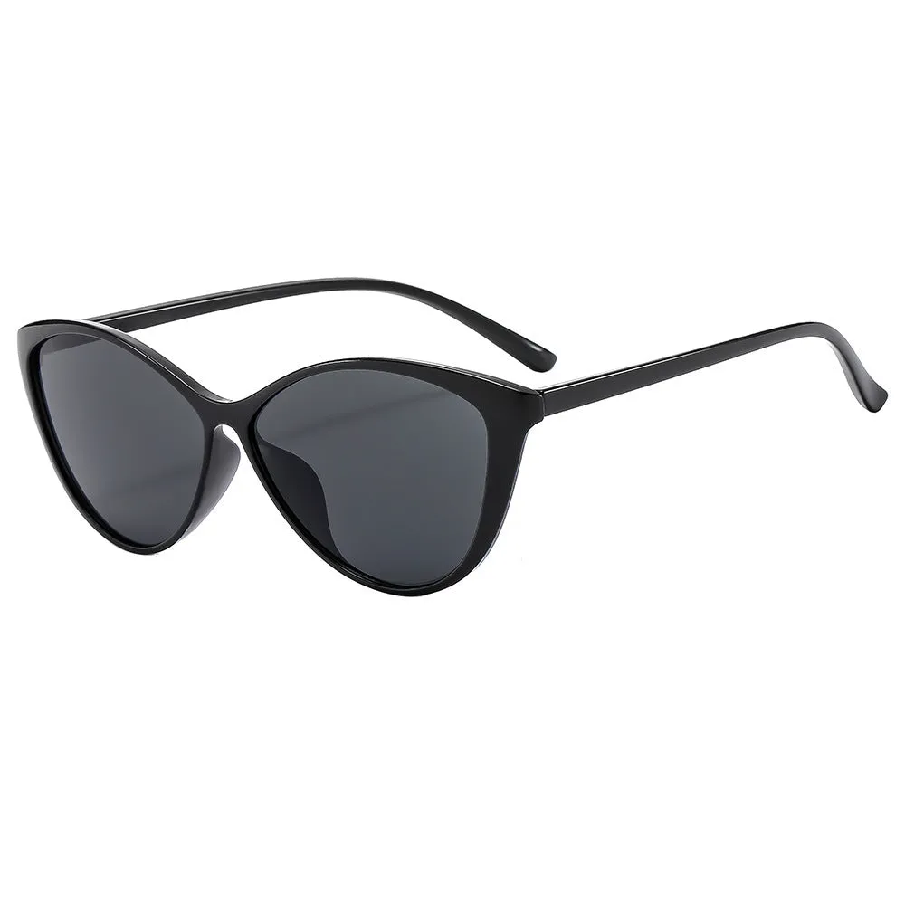 New triangle cat eye butterfly sunglasses black frame gray piece for women party cycling travel