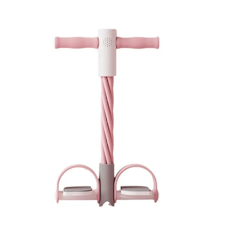 Household pedal chest expander GA with pulling rope NBR foam handles blue pink purple