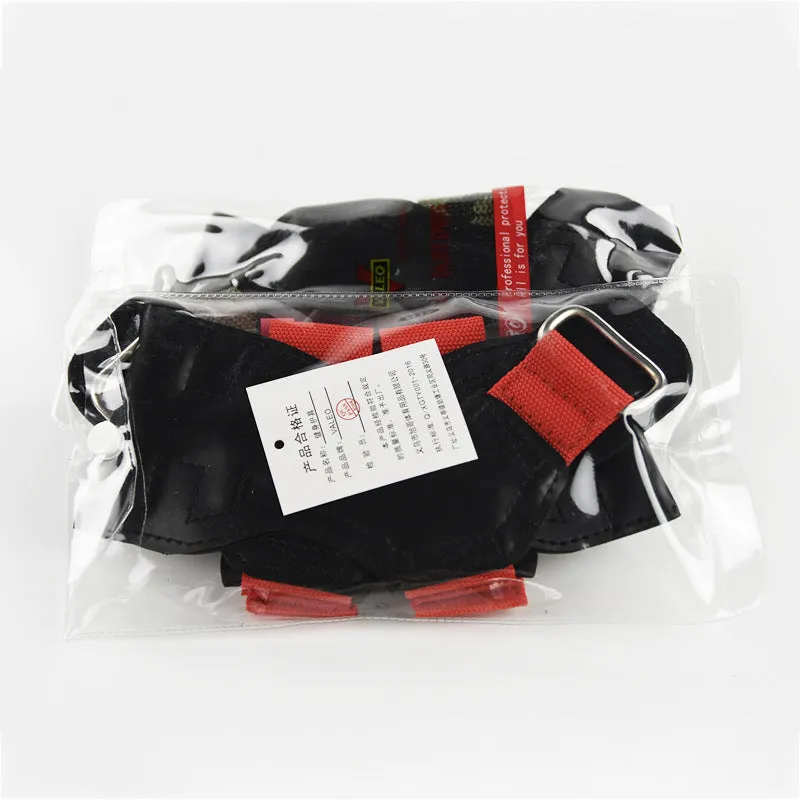 Adult athletic wristguards in black, camouflage, and red for gym workout and bodybuilding wrist protection