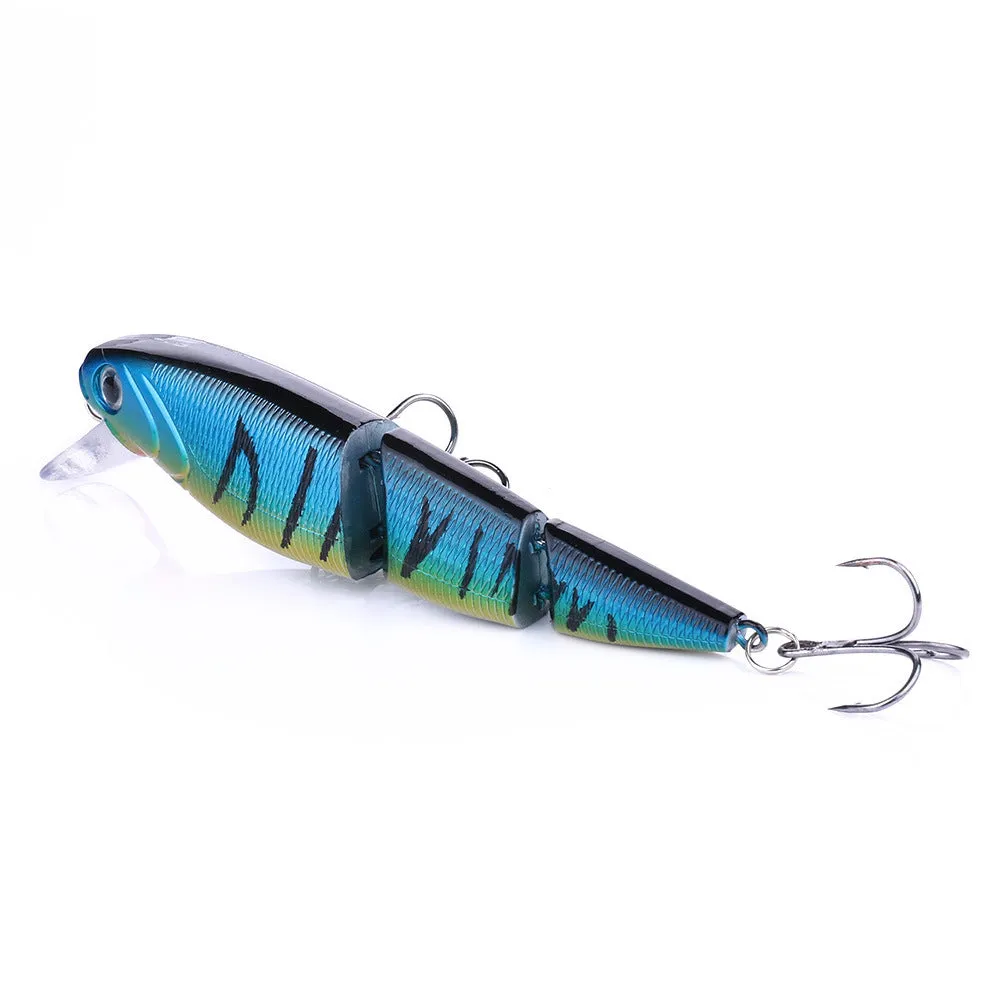 Multi-section hard fishing bait ABS plastic 10.5cm 15g with 6# hook in natural position