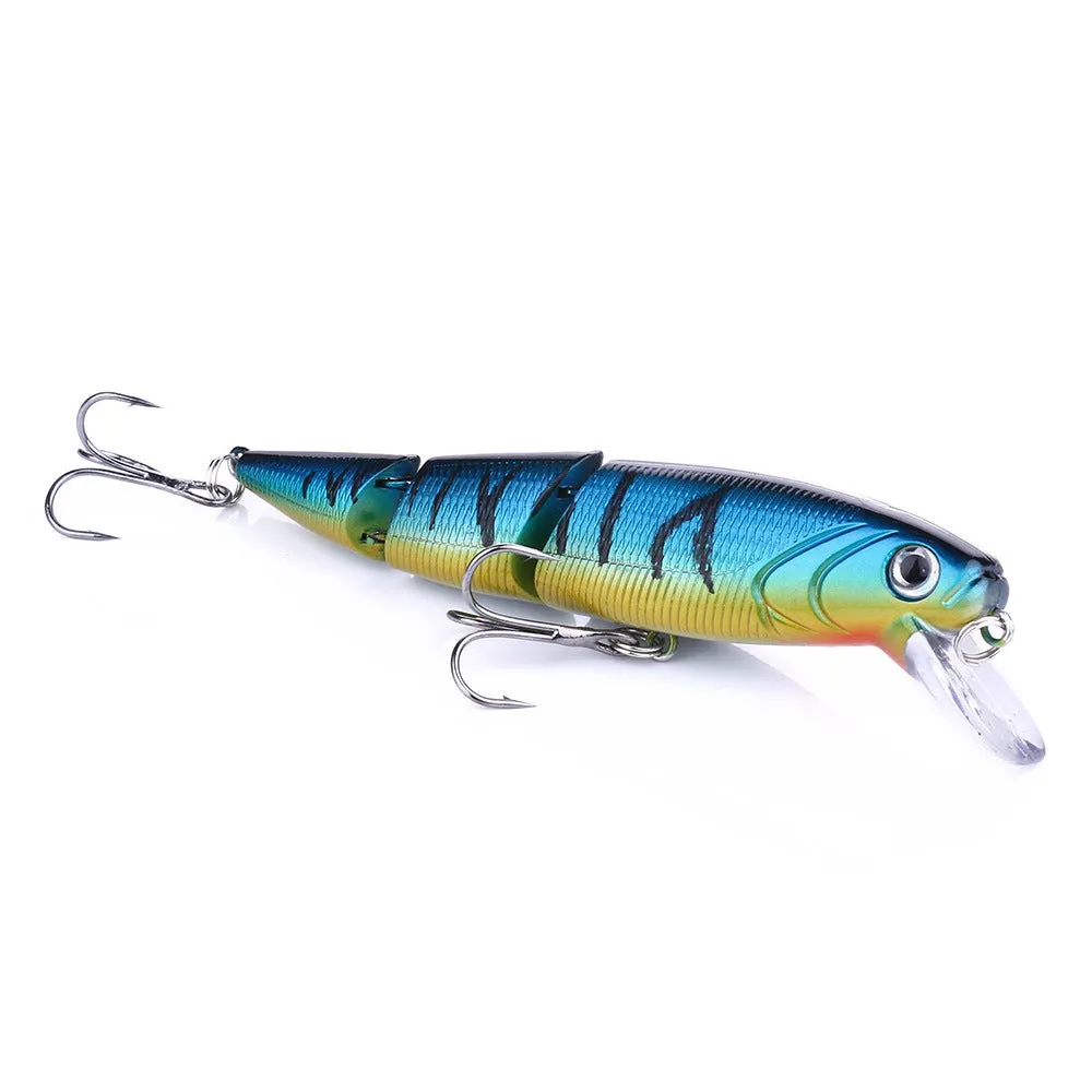 Multi-section hard fishing bait ABS plastic 10.5cm 15g with 6# hook in natural position