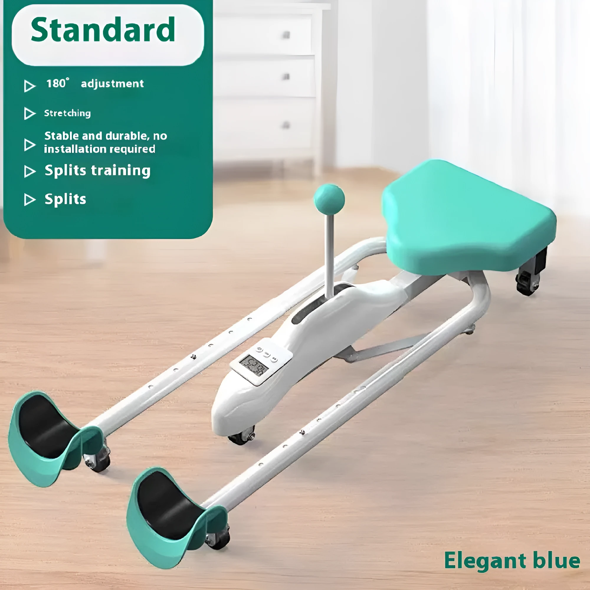 Steel pipe leg stretcher equipment for horse exercises with foam padding and optional backrest