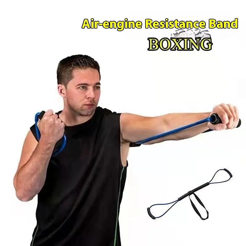 Boxing Speed Sanda Muay Thai air strike elastic band in latex with bar, multiple colour resistance options from 15 to 35 pounds
