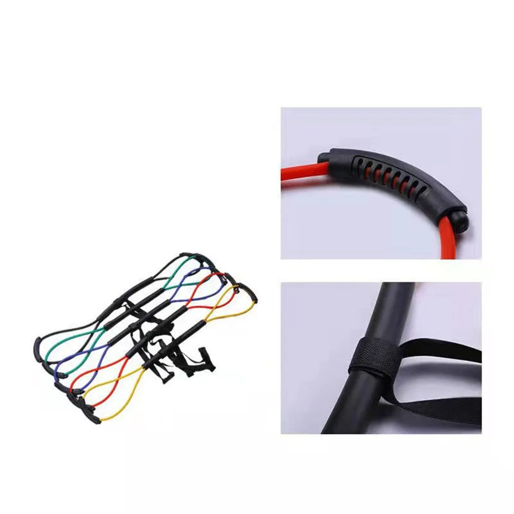 Boxing Speed Sanda Muay Thai air strike elastic band in latex with bar, multiple colour resistance options from 15 to 35 pounds