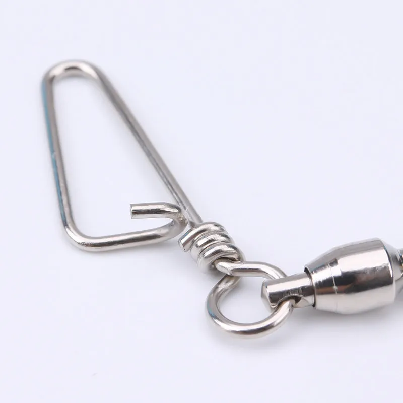 Fishing 8-shaped ring connector bearing swivel in copper, size 0 to 10, black and silver white colours