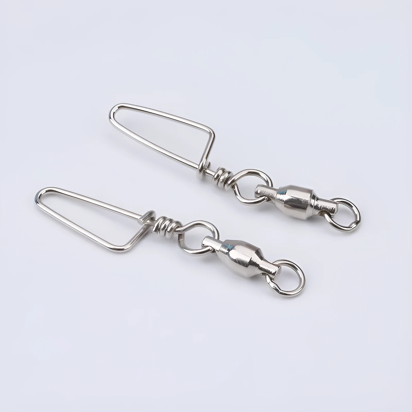 Fishing 8-shaped ring connector bearing swivel in copper, size 0 to 10, black and silver white colours