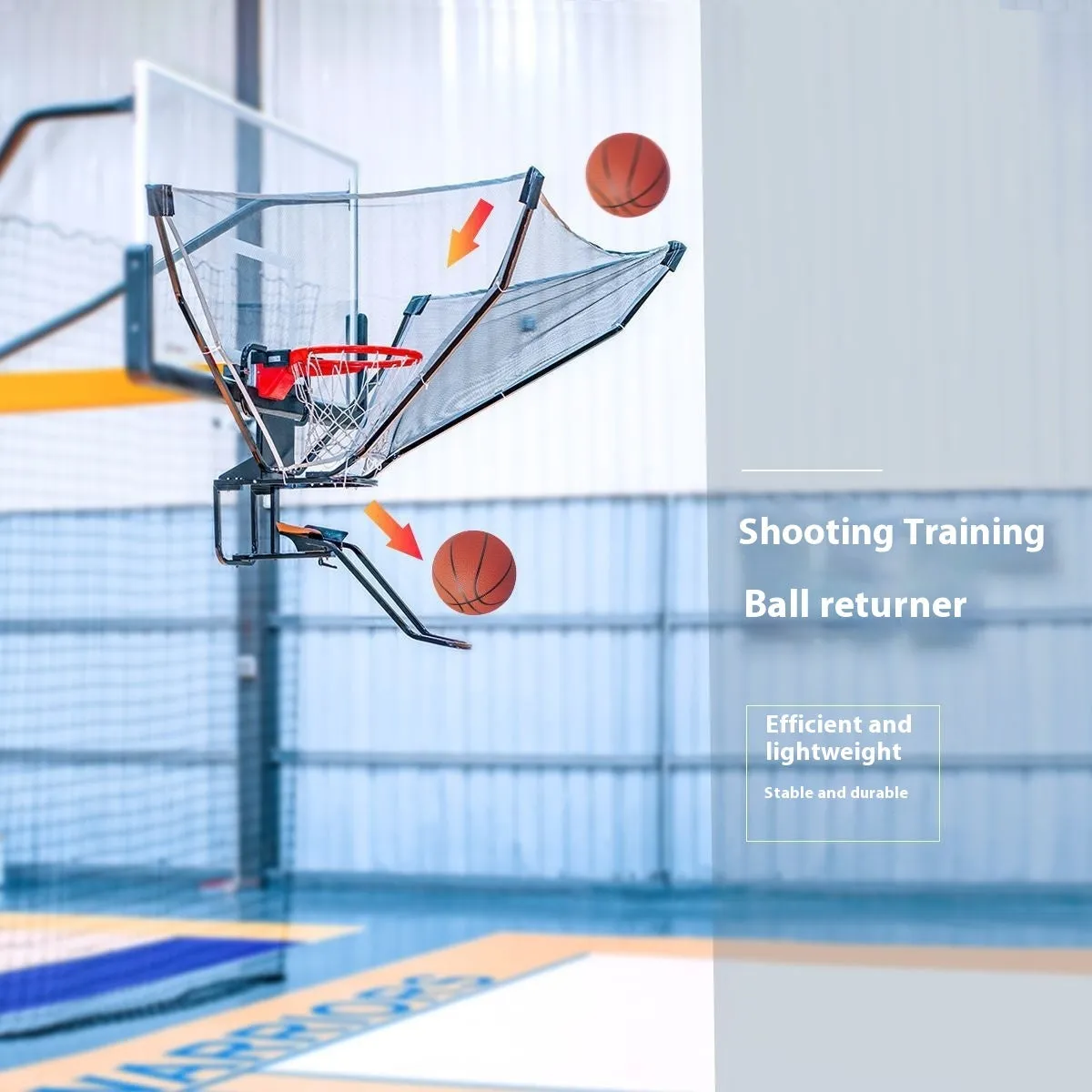 Automatic basketball training ball return machine with cowhide and iron construction for solo pitching practice