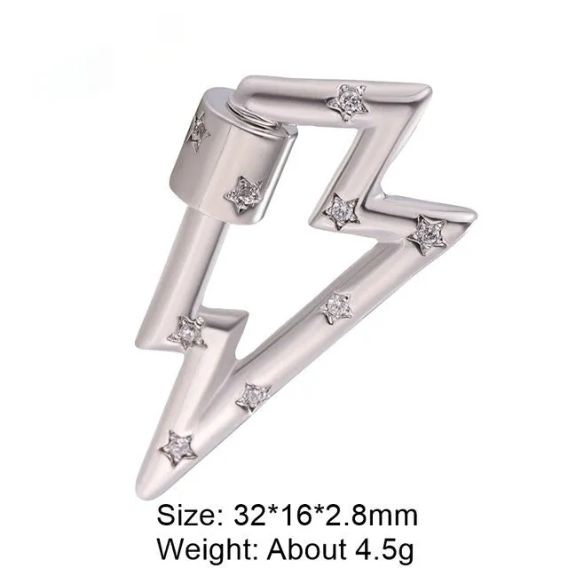 Copper climbing buckle with electroplated gold finish, shown as a heart spring fastener.