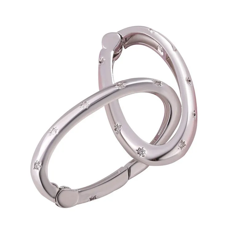 Copper climbing buckle with electroplated gold finish, shown as a heart spring fastener.