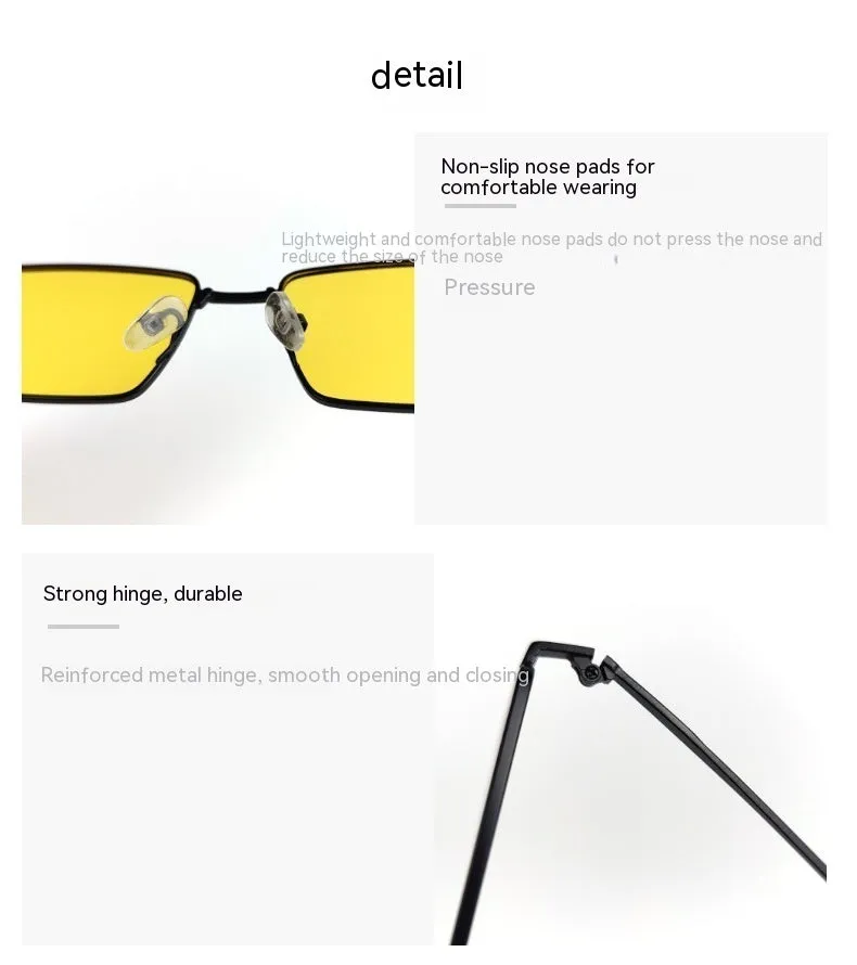 Night super clear yellow film sunglasses for men, simple style for driving and fishing