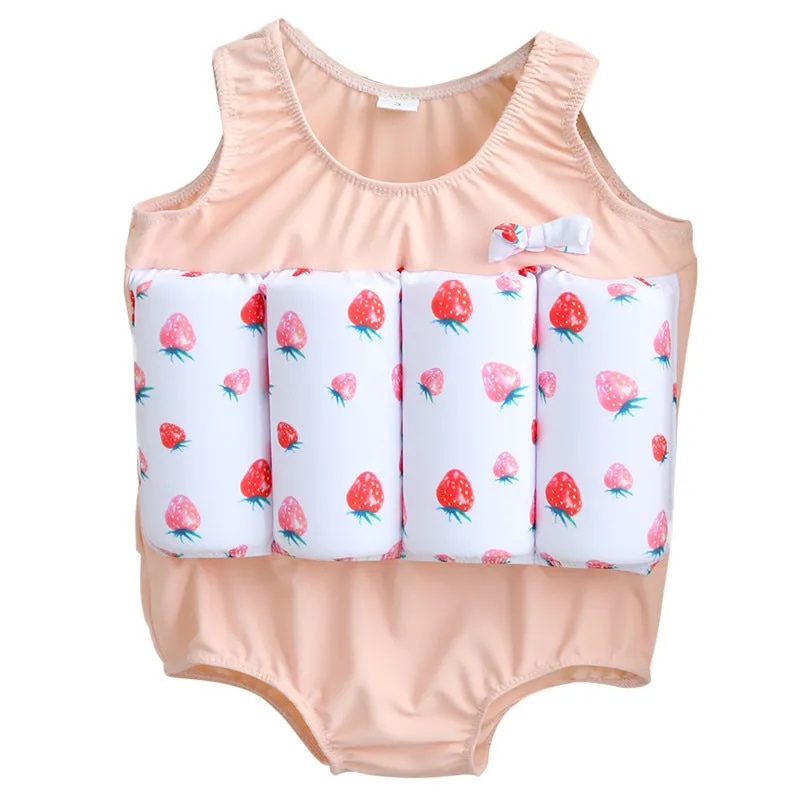 Children's buoyancy swimsuit one-piece girl cartoon nylon swimming and wading suit size S-XXL